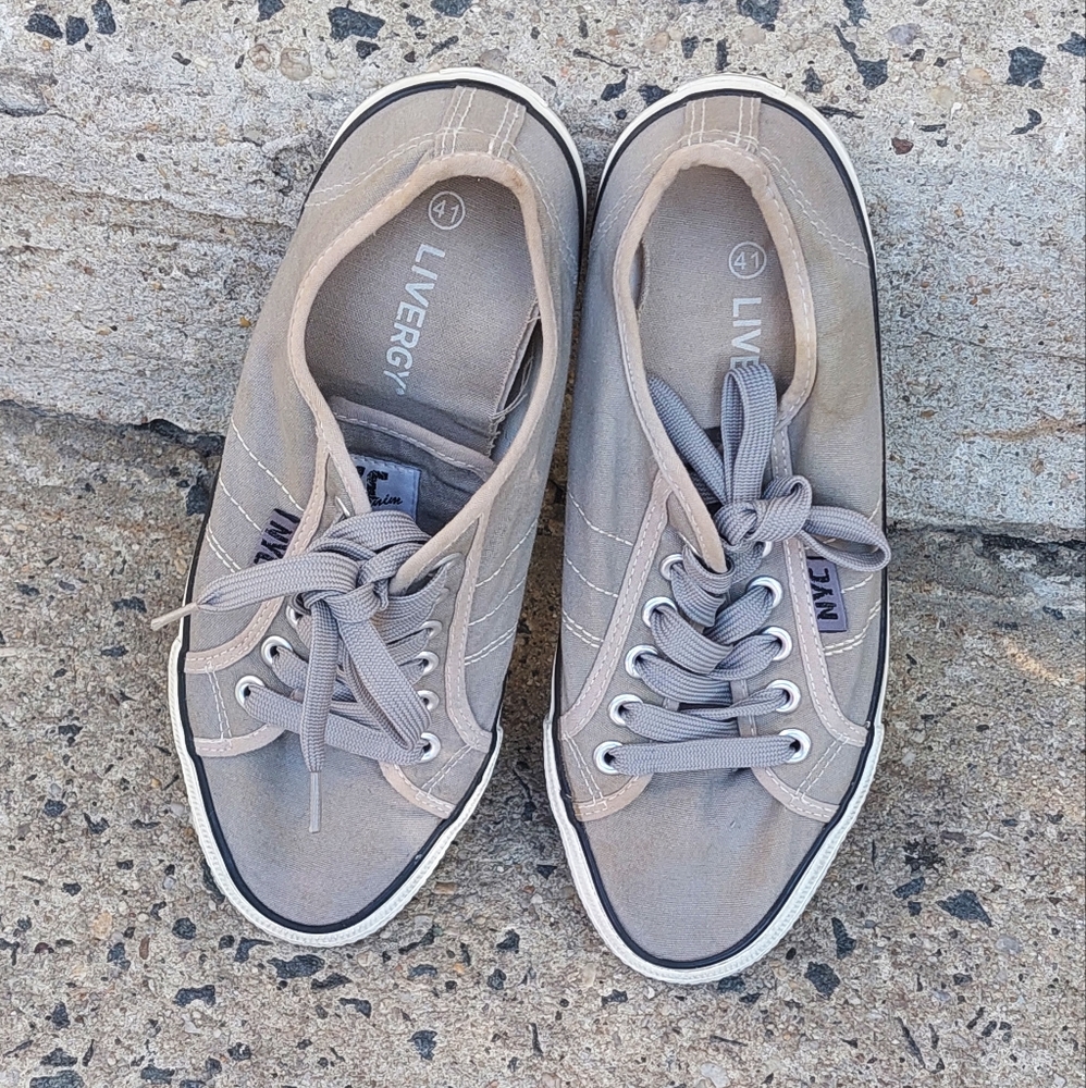 Gray sneakers